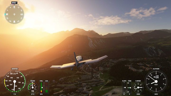 Screenshot of Microsoft Flight Simulator